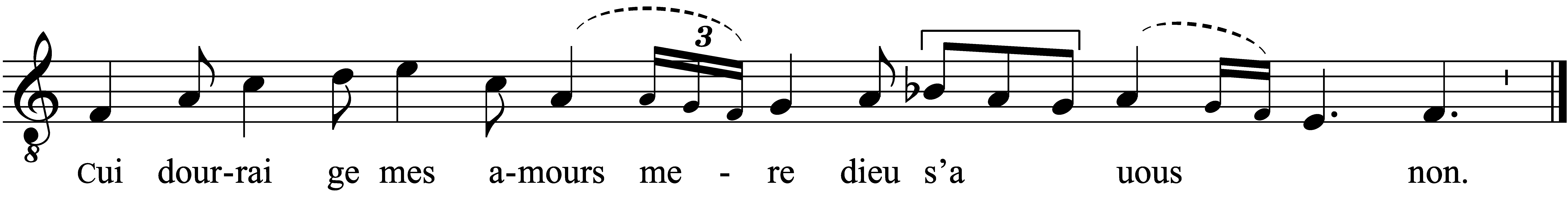 Refrain musical notation